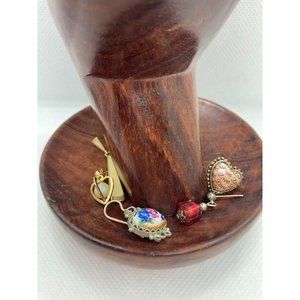 Set of 5 Single Dangle Earrings Unisex Valentines Day Heart Love Themed